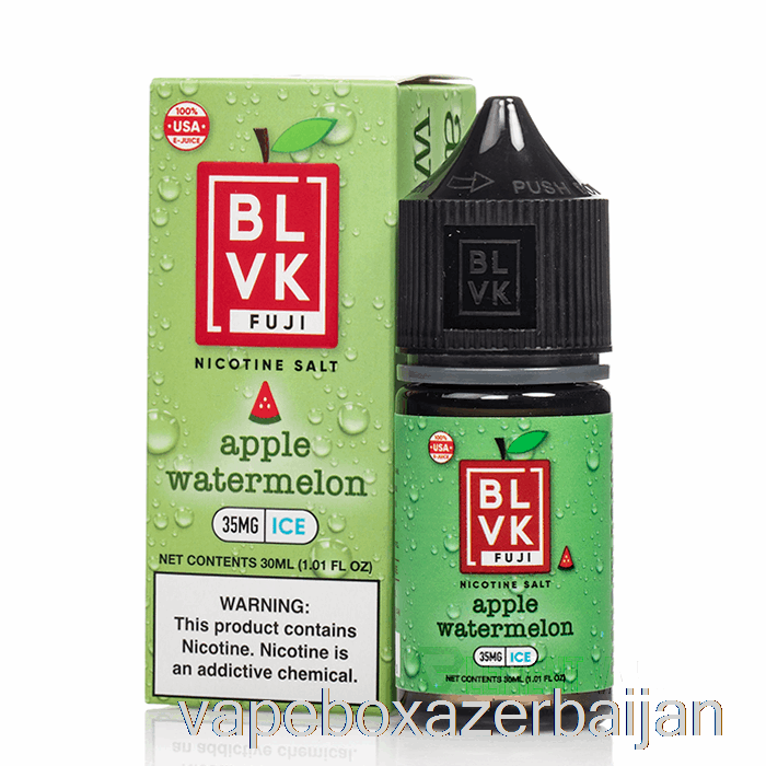 E-Juice Vape Apple Watermelon Ice - BLVK Fuji Salts - 30mL 35mg